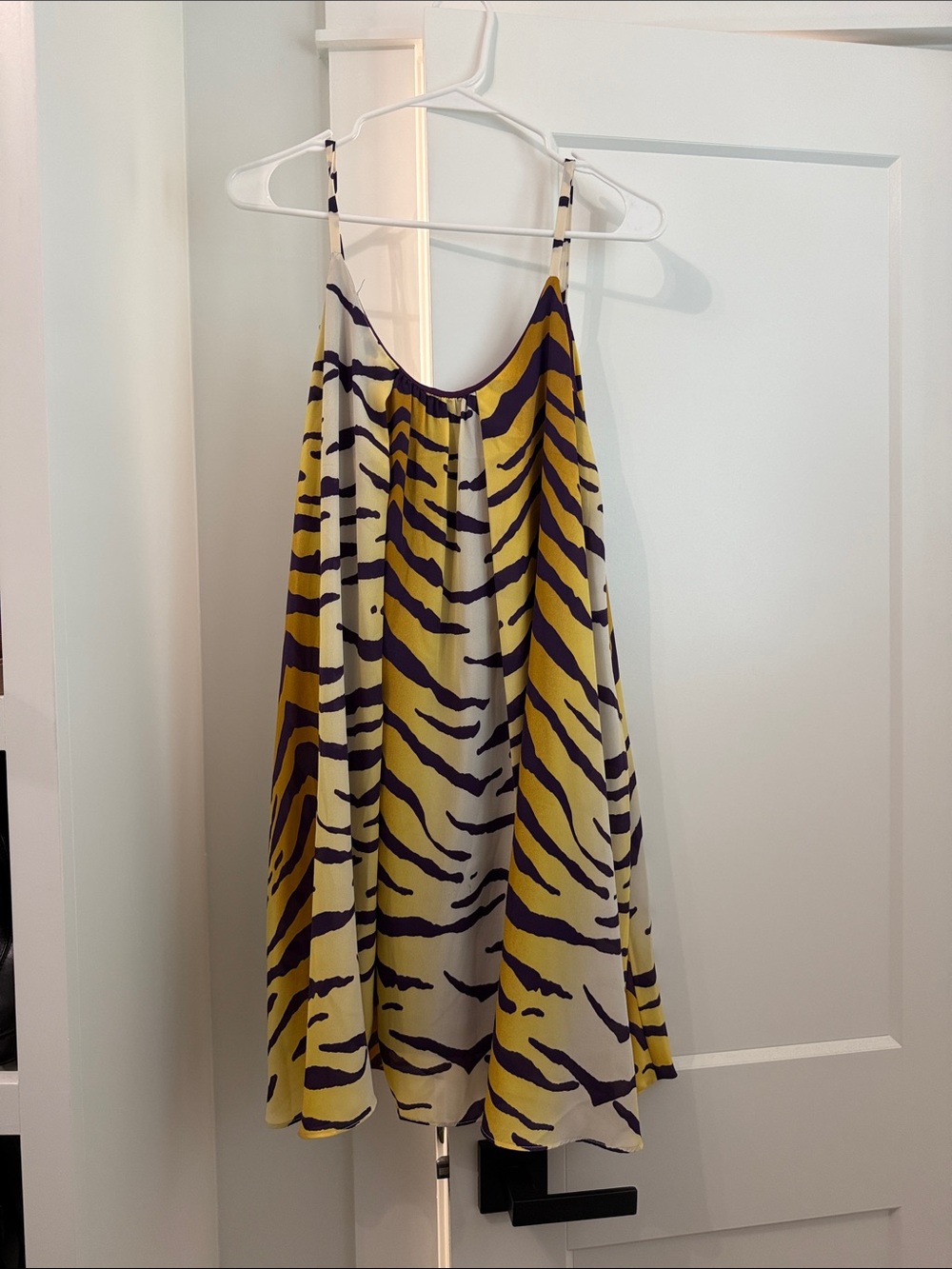 Girls Yellow and Black Tiger-Print Sundress